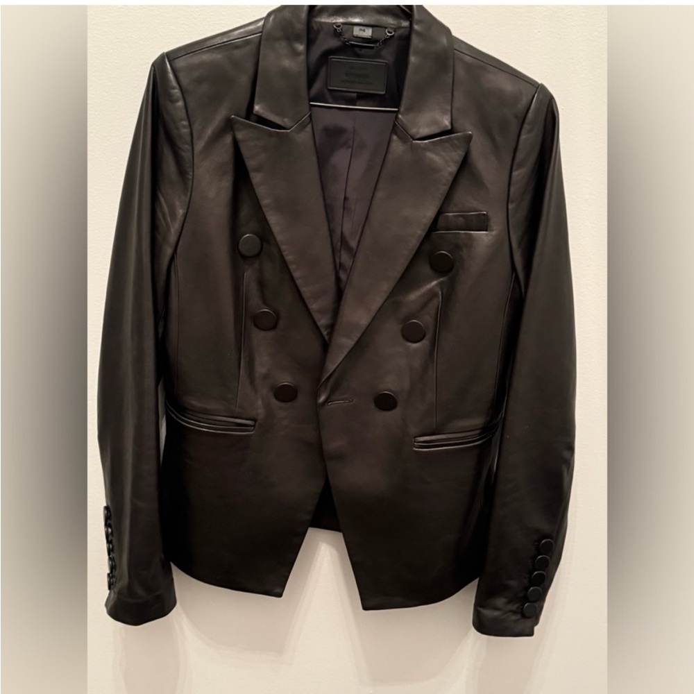 Leather blazer